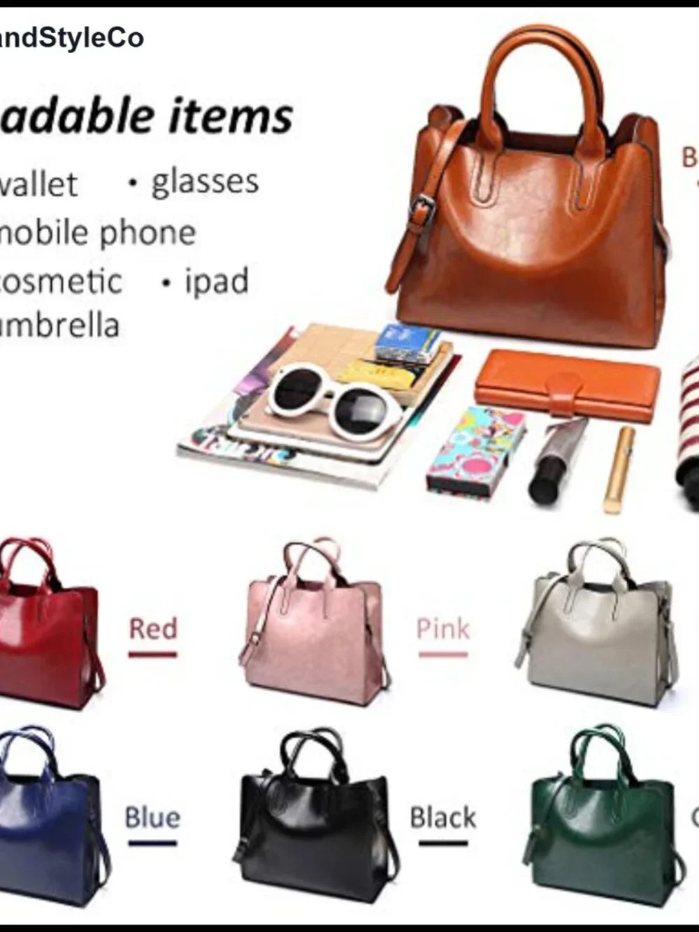 Large Faux Leather Tote Bag for Women Work Shoulder Purse with Adjustable Strap